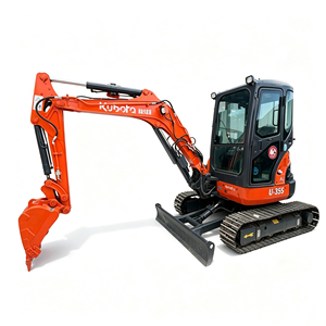 Mini-excavatrice hydraulique Kubota U35 5S d'occasion, 3,5 tonnes, fabriquée au Japon, en bon état, à Shanghai pour travaux de construction. - Product Image 1