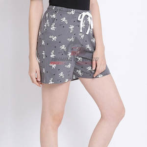 Pantalones cortos de verano de cintura alta para mujer de algodón con logotipo personalizado 2025, transpirables con cierre de cintura elástica y bolsillos, ajuste holgado suave - Product Image 2