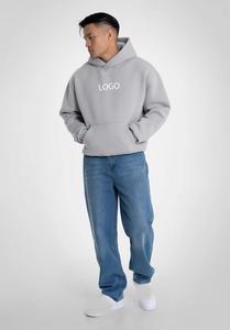 Sudadera de talla grande para hombre, sudaderas con capucha, Jersey, sudaderas con capucha de lana, sudaderas con capucha en blanco de gran tamaño, logotipo personalizado básico, mezcla de algodón - Product Image 4