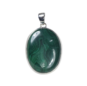 Colgante de piedras preciosas de malaquita de Plata de Ley 925, diseño de tendencia para bodas y amor, joyería chapada en oro con estampado 925 - Product Image 1