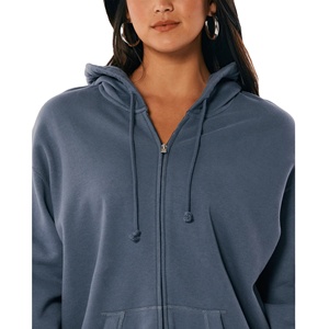 OEM Femmes de Sweat À Capuche 100% Coton Français Terry Sweats à capuche Personnalisé Drop Épaule Polaire Surdimensionné À Capuche - Product Image 6