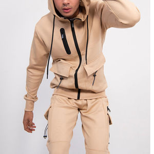 Chándales deportivos de poliéster en blanco personalizados de alta calidad para hombre Otoño Invierno nuevo estilo cremallera deportes polar impreso cremallera completa Sudadera con capucha - Product Image 3