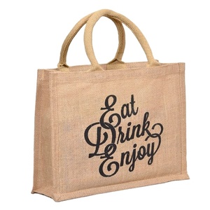 Fournisseurs de gros Sacs fourre-tout en jute Sacs à provisions imprimés sur mesure Sac en jute pour le shopping - Product Image 4