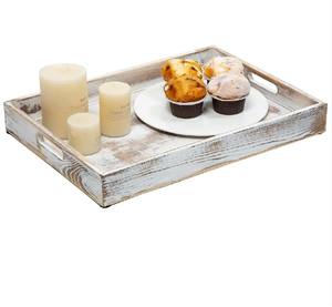 Plateau de service en bois de pin de taille et de conception personnalisées Plateaux décoratifs en bois faits à la main pour restaurant ou hôtel - Product Image 5