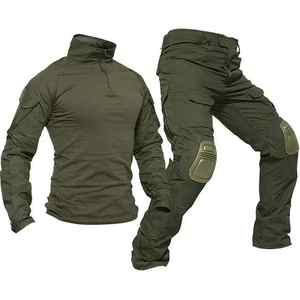 Uniforme táctico de camuflaje para hombre, ropa de exterior, conjunto personalizado de dos piezas con tela impermeable transpirable, suministro directo de fábrica - Product Image 6