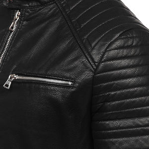 Chaquetas de Cuero Personalizadas para Hombre, Chaquetas de Motociclista de Cuero Cortavientos a la Moda, Chaqueta Bomber de Cuero PU, Ropa Urbana - Product Image 6