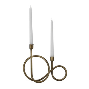 Spiral Design Metal <b>Taper</b> <b>Candle</b> Holder Antique Gold for Living Room & Bed Room Tabletop Decorative <b>Candle</b> <b>Taper</b> - Product Image 1