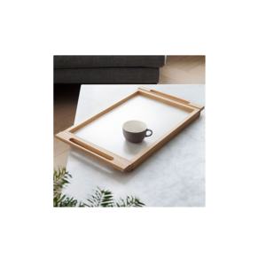 Bandeja para servir de madera de acacia de alta calidad con asa bandeja para servir alimentos de tamaño personalizado con textura de madera natural para bodas y fiestas - Product Image 1