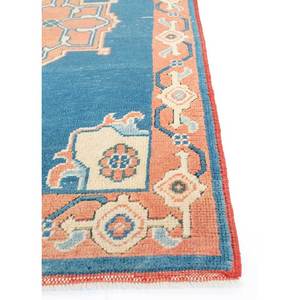 Alfombras de Lana Anudadas a Mano Nuray Blue, Diseños Clásicos de Medallones y Abstractos para Uso Doméstico, para Sala de Estar o Habitación de Adolescentes - Product Image 4