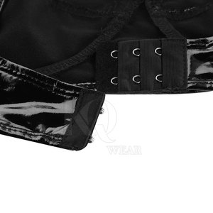 Soutien-gorge en cuir élégant grande taille pour femme, léger, respirant, design écoresponsable, logo avant, maintien élevé, coussinets amovibles - Product Image 6