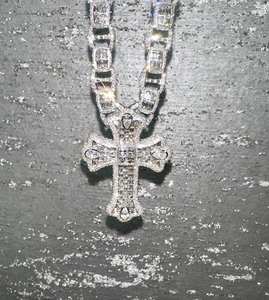 Haute qualité deux tons argent et or glacé breloques nom personnalisé pendentif avec VVS Moissanite diamant Style Hip Hop - Product Image 6