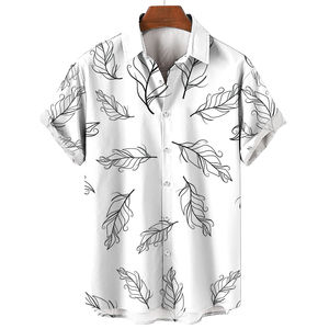 Chemise de plage hawaïenne pour homme, vintage, décontractée, boutonnée, 100% coton, coupe ample, imprimée, personnalisable, anti-boulochage - Product Image 6
