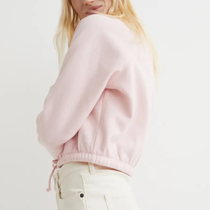 La más Popular sudadera de mujer de alta calidad Jersey cómodo con hombro caído Nueva llegada Diseño de impresión informal Logotipo frontal - Product Image 4