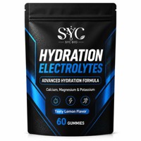 SYC BIO Hydratation Électrolytes, Calcium Magnésium Potassium, 60 Gummies, Soutien Quotidien, Vente en Gros OEM ODM Marque Privée