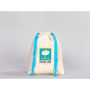Custom Turquoise <b>Drawstring</b> Muslin Bag 6W X 8H Organic Cotton Biodegradable Bridal Shower Craft <b>Pouch</b> Screen Printed - Product Image 4