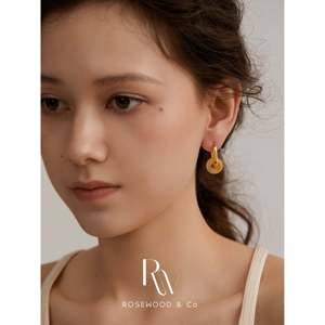 Orecchini a Cerchio a U Delicati Color Giada, Leggeri con Pietre Verdi e Gialle Pendenti, Design alla Moda, Idea Regalo - Product Image 2