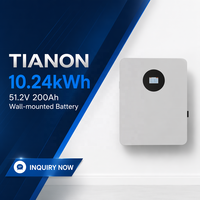 Batterie LiFePO4 25,6 V 200 Ah montée en rack 5,12 kWh pour stockage d'énergie domestique, batterie solaire ESS intelligente avec décharge 150 A CAN