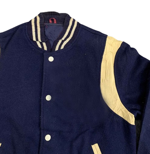 Blouson universitaire en laine d'hiver pour homme personnalisé avec broderie, tissu en denim respirant - Product Image 3