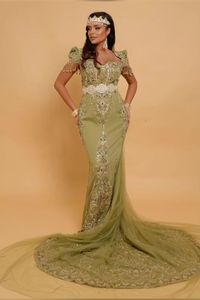 DISEÑO DESLUCIENTE DEL BORDADO ZARI EN EL HERMOSO VESTIDO CAFTAN CON TRABAJO DE DABKA PARA FIESTA Y Boda = 2024 - Product Image 2