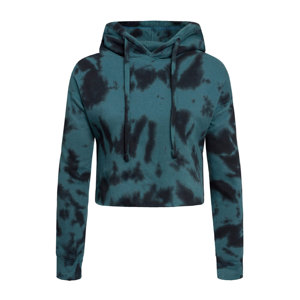 Sudadera con capucha recortada informal con tinte de corbata para mujer, Tops cortos para chicas adolescentes, sudaderas con capucha recortadas de manga larga - Product Image 6