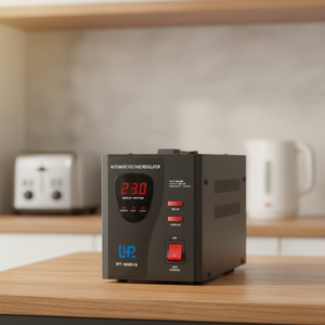 Régulateur de tension automatique <span class=keywords><strong>KEBO</strong></span> RT 1000VA, monophasé, type relais, <span class=keywords><strong>stabilisateur</strong></span> pour appareils électroménagers, matériau PC pour usage domestique - Product Image 2