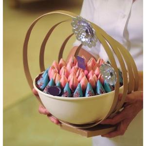 Luxury Weddings Ramadan Home <b>Decor</b> Chocolate Bowl Top Quality Green Powder Coated Metal Bowls With Gold Stand In <b>Cheap</b> Price - Product Image 6