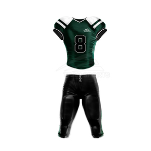 Ensemble de vêtements de football américain sur mesure en gros, polyester de qualité supérieure, ensemble de vêtements de jeu durable, maillot d'équipe, pantalon, fabrication OEM, approvisionnement personnalisé - Product Image 1