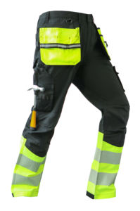 Pantalones de trabajo de seguridad OEM ODM Pantalones DE TRABAJO reflectantes de alta visibilidad con múltiples bolsillos Pantalones cargo personalizados de alta calidad - Product Image 3