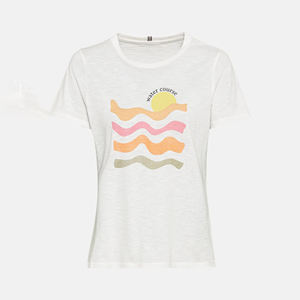 Vente en gros de vêtements pour femmes avec design personnalisé T-shirt à col en O 100% coton imprimé T-shirt pour vêtements au meilleur prix pour femmes - Product Image 6