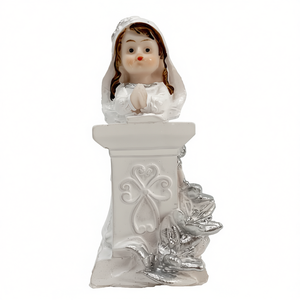 Figurine Fille de la Communion 8,5x3,5cm – Décoration Religieuse Élégante pour Fêtes - Product Image 1