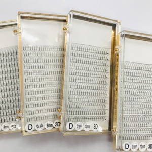 Extensiones de pestañas en abanico de Cachemira 0,07 prefabricadas suministradas por Vietnam Base de pestañas mate Bandeja de pestañas-Extensiones de pestañas - Product Image 4