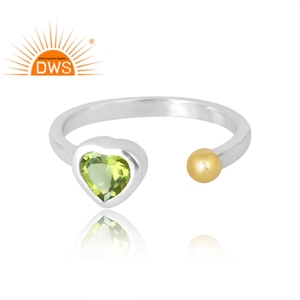 Última venta 925 Sterling Selling Anillo de piedras preciosas de peridoto natural Joyería personalizada para mujeres Regalo para ella - Product Image 3
