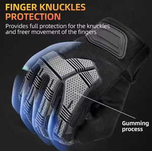 Guantes de moto de primera calidad, pantalla táctil, goma resistente a la abrasión, calentador de manos inyectado, guantes protectores para motorista profesional OEM - Product Image 3