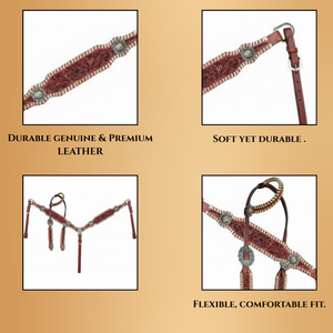 Coraza ecuestre occidental hecha a mano con precio competitivo Accesorio de equitación con cuentas coloridas - Product Image 4