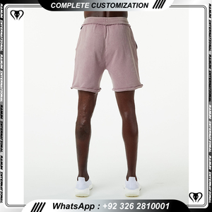 Venta caliente Acid Stone Wash Hombres Pantalones cortos Verano Vintage Cordón Hombre Pantalones cortos con bolsillos - Product Image 4