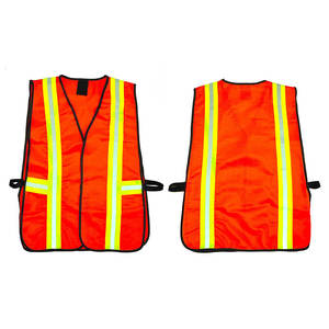 Chaleco DE SEGURIDAD reflectante de poliéster personalizable bolsillo con cremallera fluorescente amarillo de alta visibilidad transpirable ajustable para el verano - Product Image 3