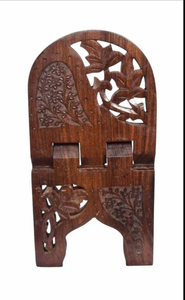 Soporte de libro de madera hecho a mano moderno con caja de almacenamiento Soporte de Corán tallado plegable - Product Image 4