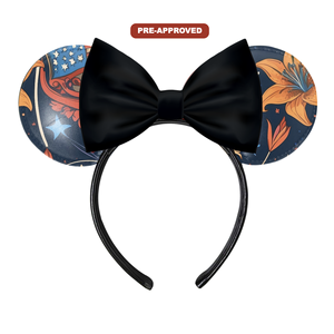 ที่คาดผมสีดำลายดอกลิลลี่สีส้ม สำหรับเด็กชายและเด็กหญิง ใช้สำหรับงานประดิษฐ์วาดภาพ ตกแต่งผม สำหรับงานวันเกิด - Product Image 1