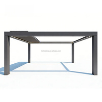 Pérgola Bioclimática Retráctil de Aluminio con Techo Automático Impermeable y Detección de Viento para Exteriores de Villas