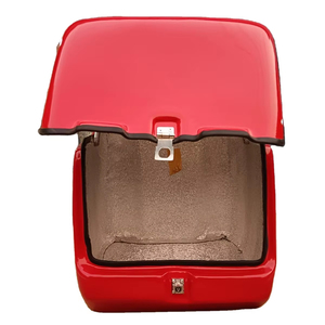 2025 nuevo estilo grandes cajas traseras de motocicleta de fibra de vidrio de alta calidad comida caliente bicicleta entrega personalizable rojo entrega Color rojo - Product Image 1
