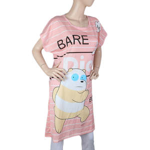 T-shirt long de nuit pour femme - Rose - Product Image 1