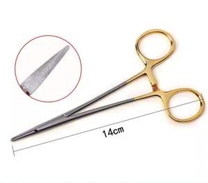 Juego de instrumentos de soporte de aguja manual de acero inoxidable versátil para uso hospitalario y aplicaciones de costura reutilizable - Product Image 1