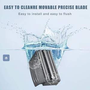 Lot de 2 Têtes de Rechange pour Rasoir Électrique, Lames Triple et Double, Lavables, Alimentation USB, pour Rasage du Visage - Product Image 6