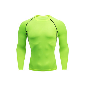 Wholesale Elastic Compression Long Sleeve Sport Men Rash Guard Soft Anti-fungus <b>Shielding</b> Anti-radiation Rash Guard - Product Image 3