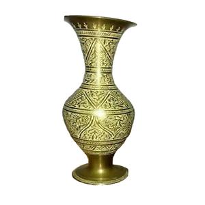 Florero de latón de alta calidad con grabado en oro acabado para decoración del hogar florero decorativo de mesa - Product Image 2