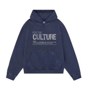 เสื้อฮู้ดใส่ได้ทั้งชายและหญิงสุดอินเทรนด์เสื้อสวมหัวแนวสตรีทในเมืองเสื้อสวมหัวมีฮู้ดประกายระยิบระยับมี100% ผ้าฝ้ายลายสีทึบดีไซน์โดดเด่น - Product Image 1