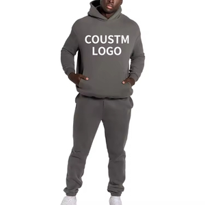 Conjuntos Deportivos de Dos Piezas para Hombre con Estampado de Logotipo, Pantalones Acampanados y Sudaderas con Capucha, Tallas Grandes para Invierno - Product Image 6