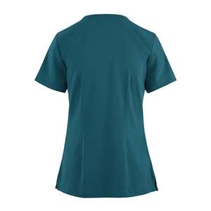 Comfortable 100% Polyester Wholesale Women's Scrub Tops with <b>Pockets</b> Unisex Nursing Uniform - Product Image 6