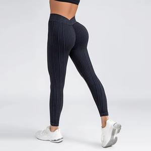 Nuevas llegadas Leggings de Yoga de cintura alta Logotipo personalizado Mujeres Scrunch Butt Seamless Leggings con logotipo personalizado para la venta - Product Image 5