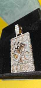 จี้ชุบทอง14K สีเหลือง4.30Ct ตัดจริง CVD ปรับแต่งชื่อได้เครื่องประดับเงินสเตอร์ลิงประดับเพชรลวดลายตัวอักษร - Product Image 2